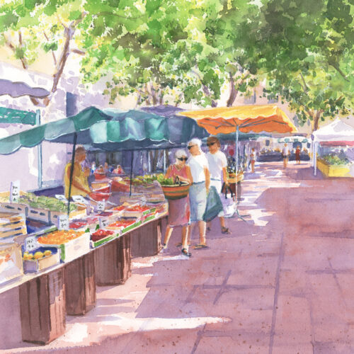 French market sketch workshop - 20 August Capestang