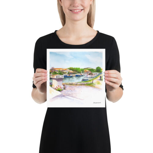 Art Print: Port de Capestang, Canal du Midi
